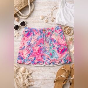 Lilly Pulitzer Women's Colette Skort Light Pascha Pink Aquadesiac Size 12